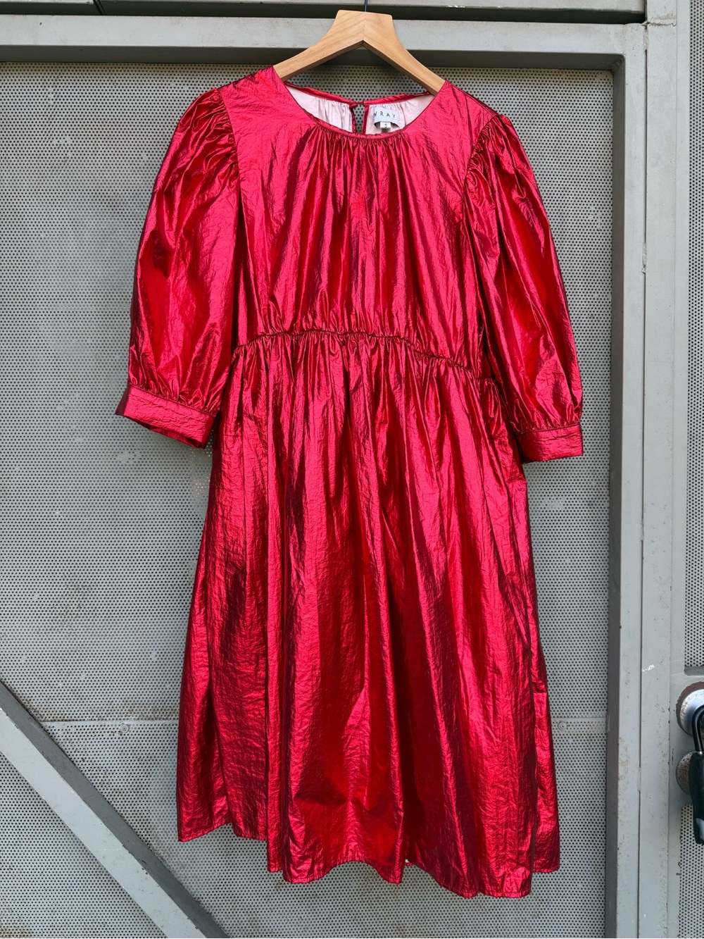 Wray Nan Mini Dress in Red Lamé